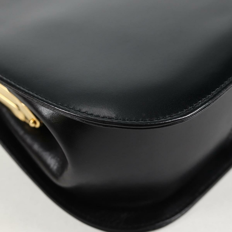 【日本直送】Salvatore Ferragamo Gancini 手提包 皮革 黑金 正品 136667V-7