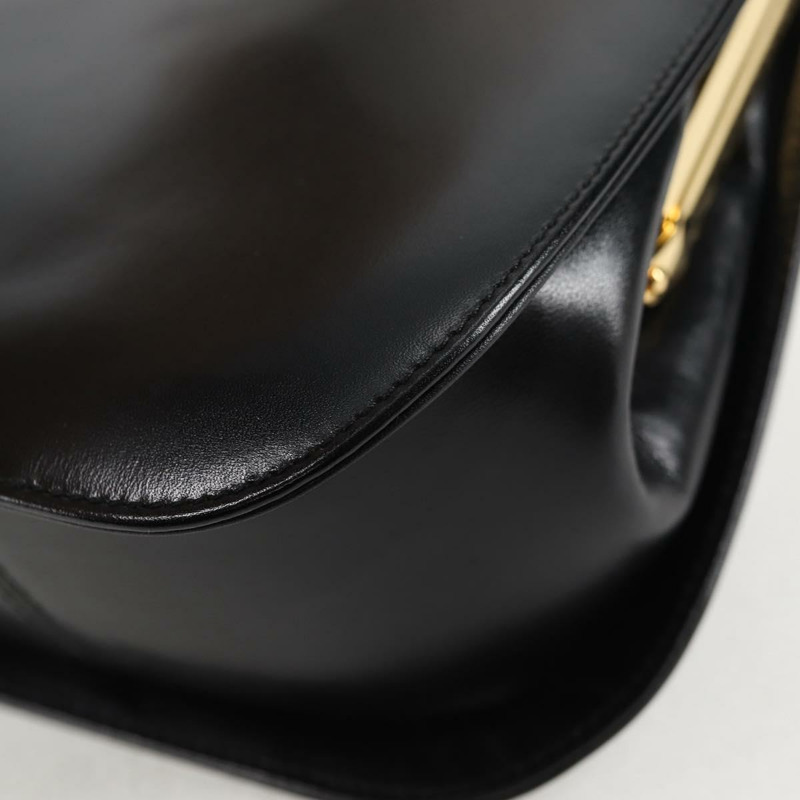 【日本直送】Salvatore Ferragamo Gancini 手提包 皮革 黑金 正品 136667V-14