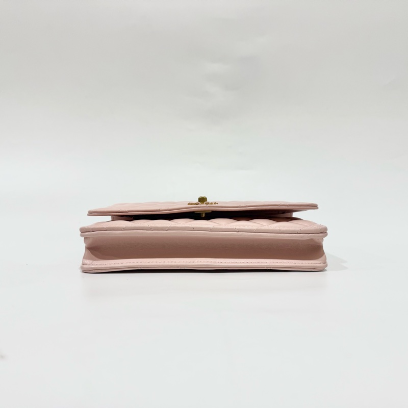 CHANEL粉金羊皮19HANDLE WOC/AP3664-4