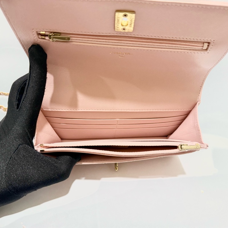 CHANEL粉金羊皮19HANDLE WOC/AP3664-6