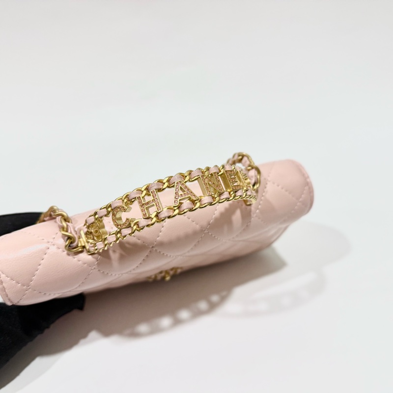 CHANEL粉金羊皮19HANDLE WOC/AP3664-8