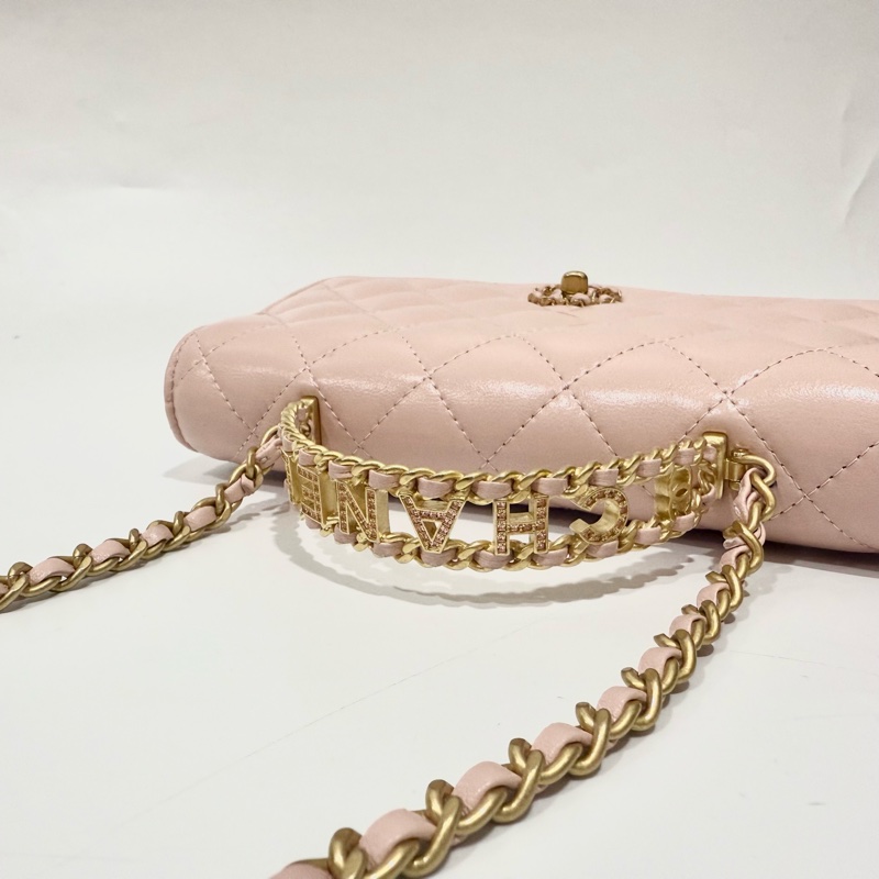 CHANEL粉金羊皮19HANDLE WOC/AP3664-9