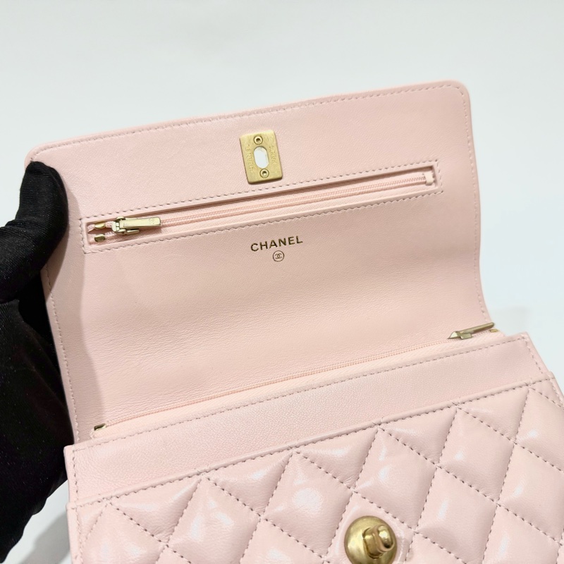 CHANEL粉金羊皮19HANDLE WOC/AP3664-10