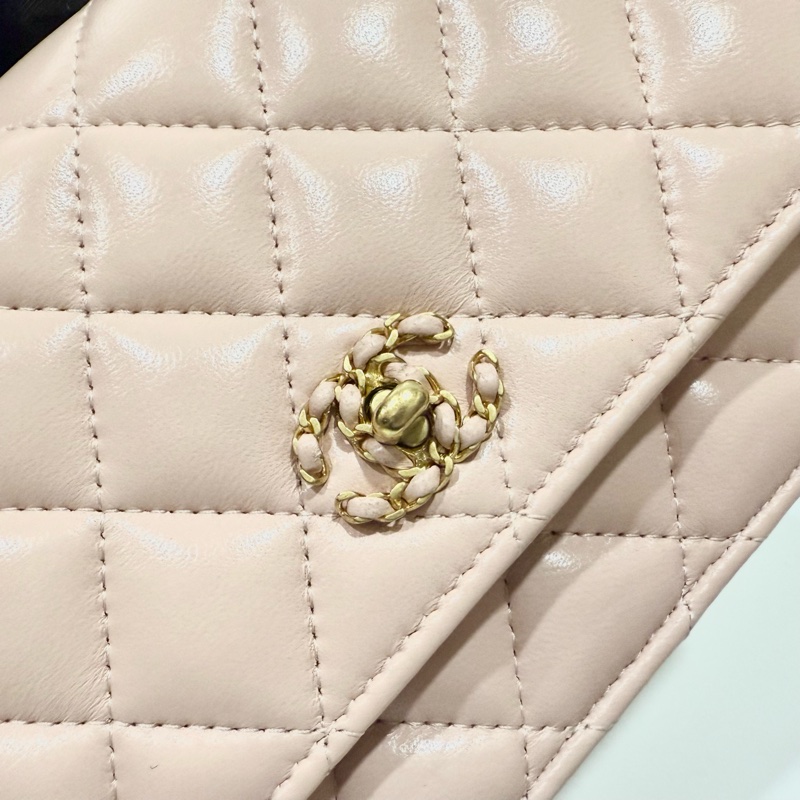 CHANEL粉金羊皮19HANDLE WOC/AP3664-12