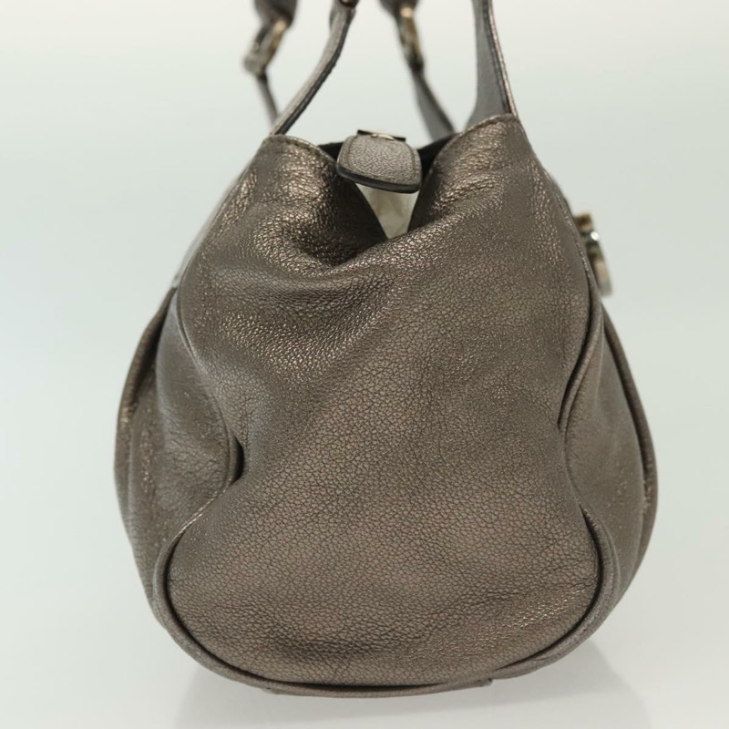 【日本直送】Salvatore Ferragamo Gancini 手提包 皮革 銀色 正品 136801-3