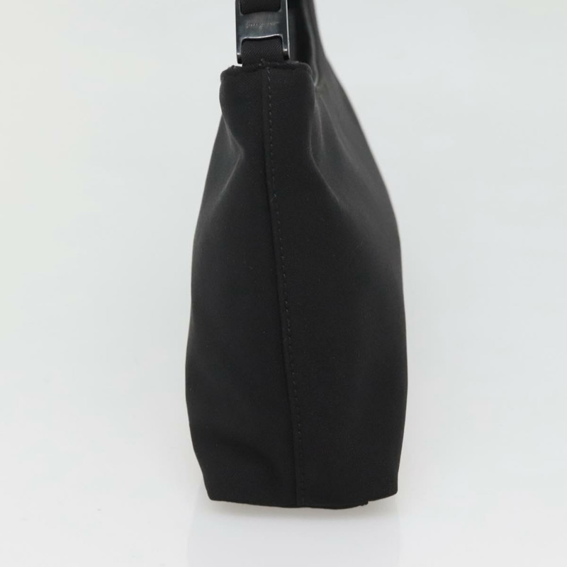 【日本直送】Salvatore Ferragamo 鏈 Vala 肩背包 尼龍 黑銀 正品 138415-3