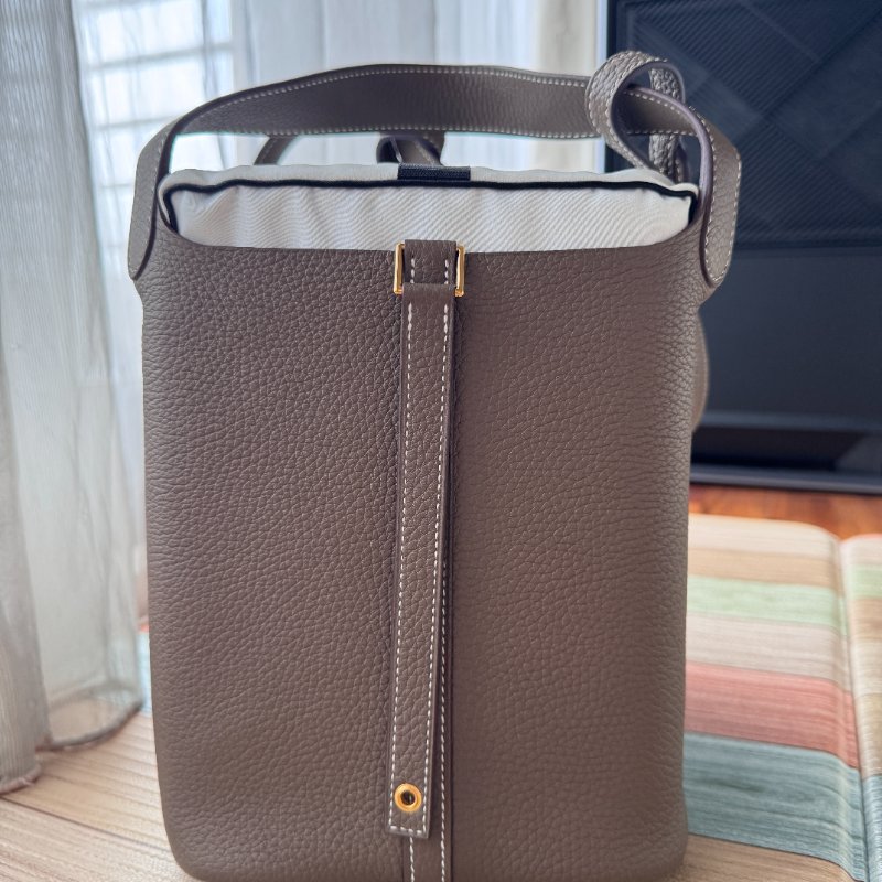 Hermes 愛馬仕 Picotin 22 菜籃子 Etoupe 象灰金釦-5