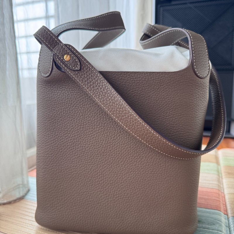 Hermes 愛馬仕 Picotin 22 菜籃子 Etoupe 象灰金釦-6