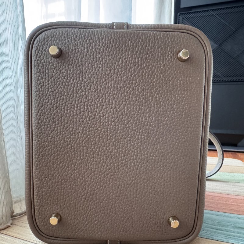 Hermes 愛馬仕 Picotin 22 菜籃子 Etoupe 象灰金釦-13