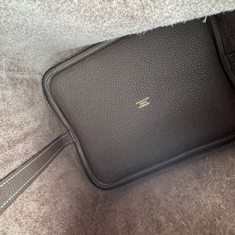 Hermes 愛馬仕 Picotin 22 菜籃子 Etoupe 象灰金釦-14