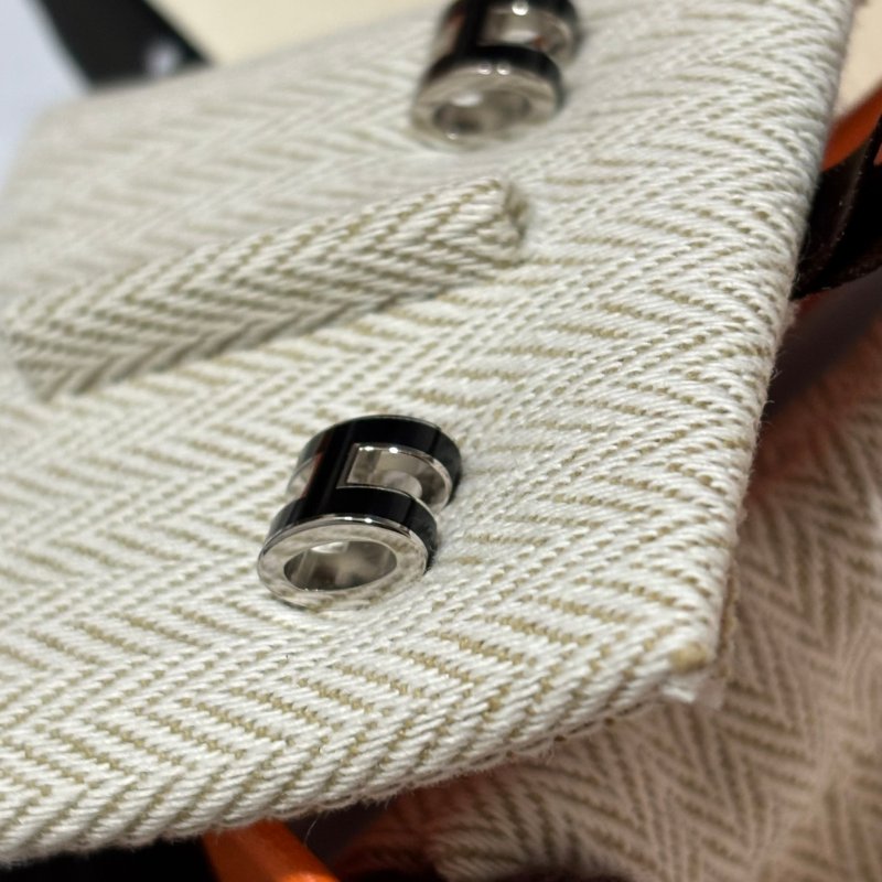 ::HERMES:: POP H MINI 黑銀耳環-7