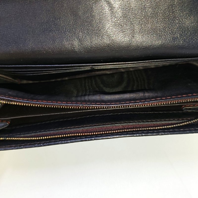 GUCCI黑色牛皮老花壓紋單肩包 銀色五金-5