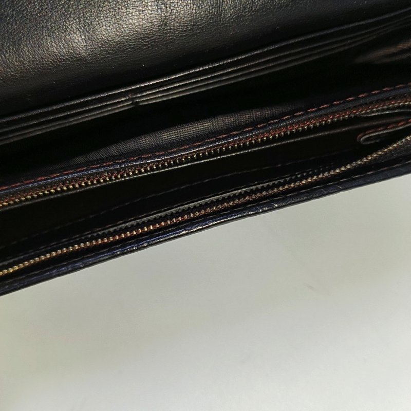 GUCCI黑色牛皮老花壓紋單肩包 銀色五金-9