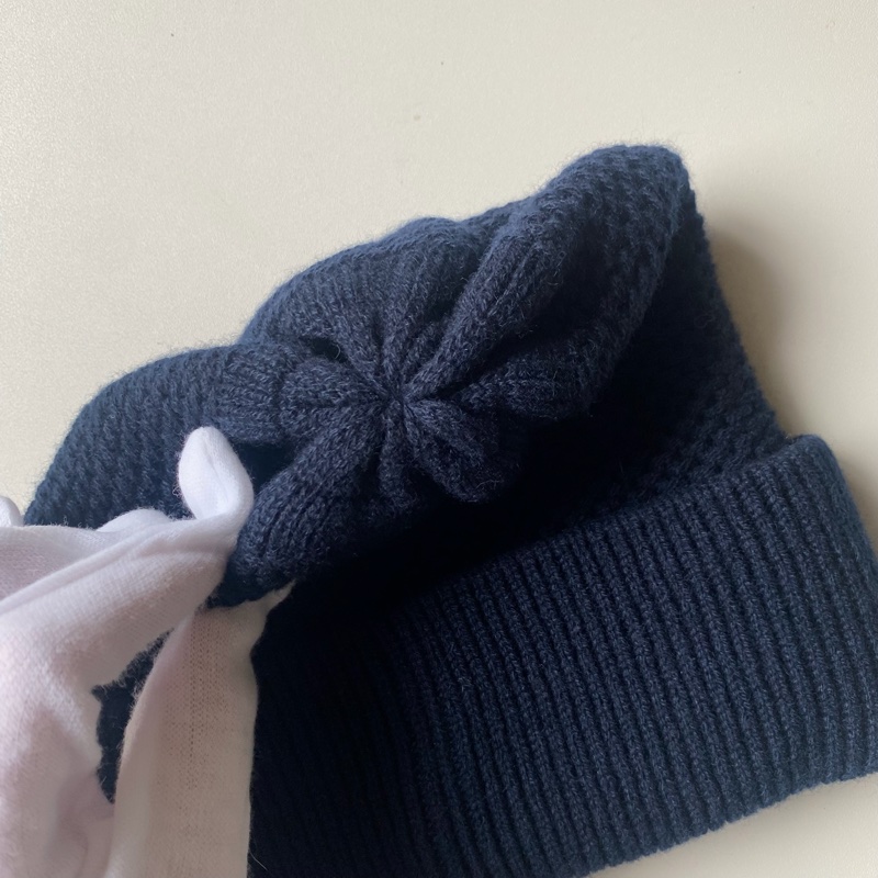 914intheair精品代購『全新全配』Chanel 香奈兒毛帽 雙C logo冷帽 海軍藍 深藍 針織帽-13