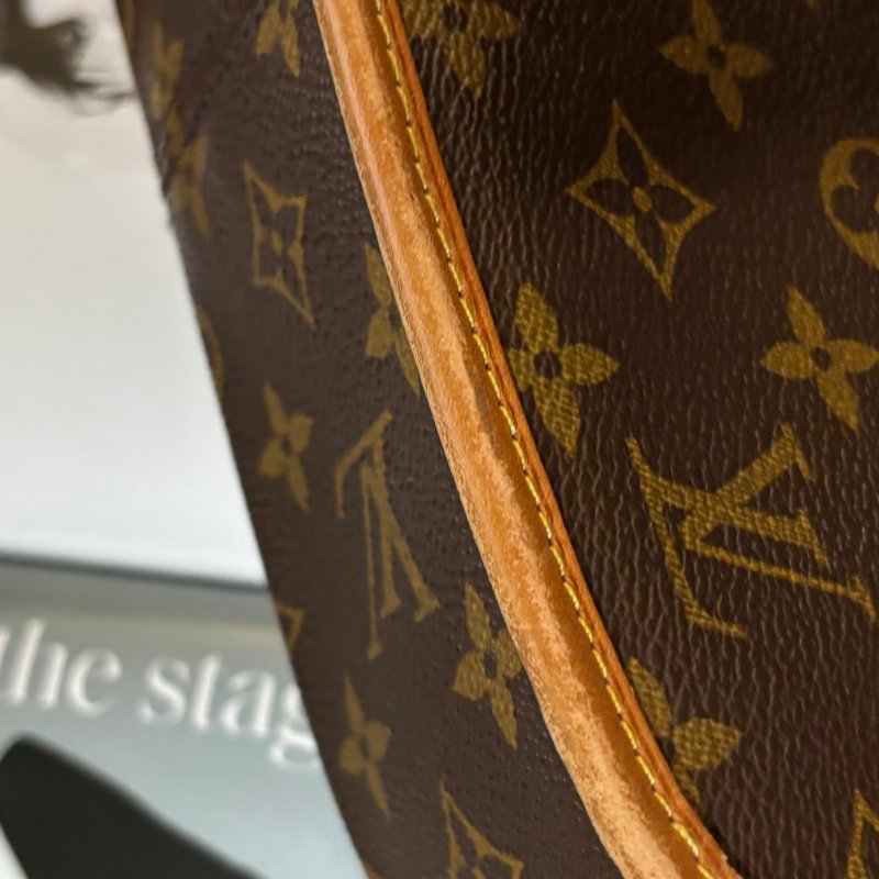::LOUIS VUITTON:: LV M42250 咖啡色經典花紋馬鞍斜背包法棍包-11