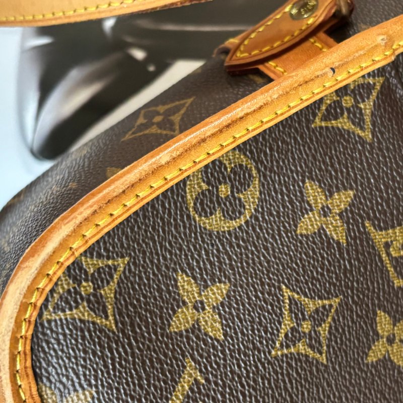 ::LOUIS VUITTON:: LV M42250 咖啡色經典花紋馬鞍斜背包法棍包-15