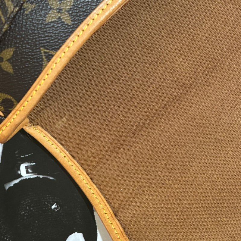 ::LOUIS VUITTON:: LV M42250 咖啡色經典花紋馬鞍斜背包法棍包-32