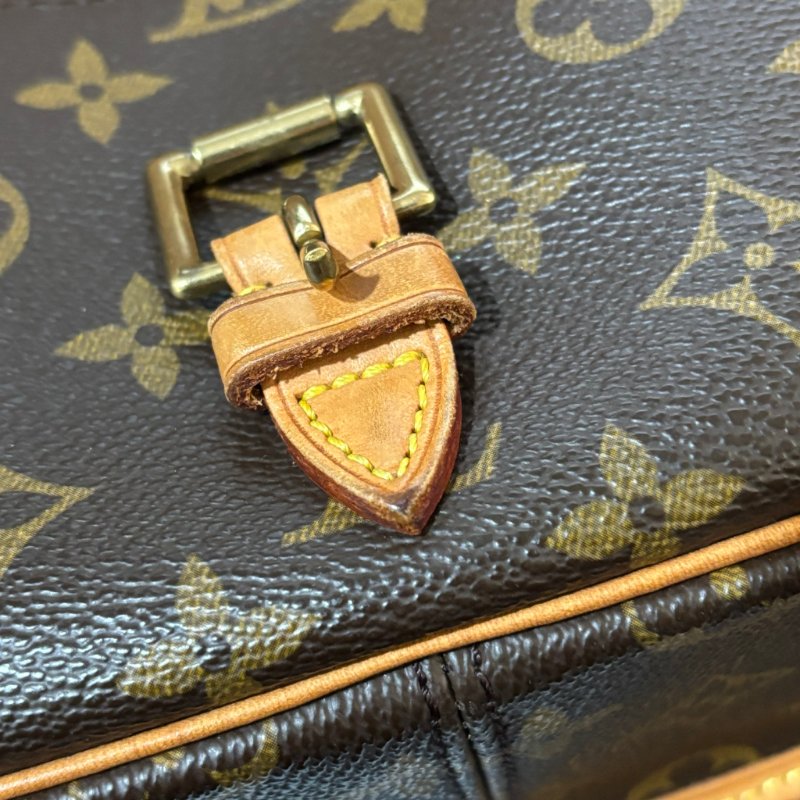 ::LOUIS VUITTON:: LV M42250 咖啡色經典花紋馬鞍斜背包法棍包-36