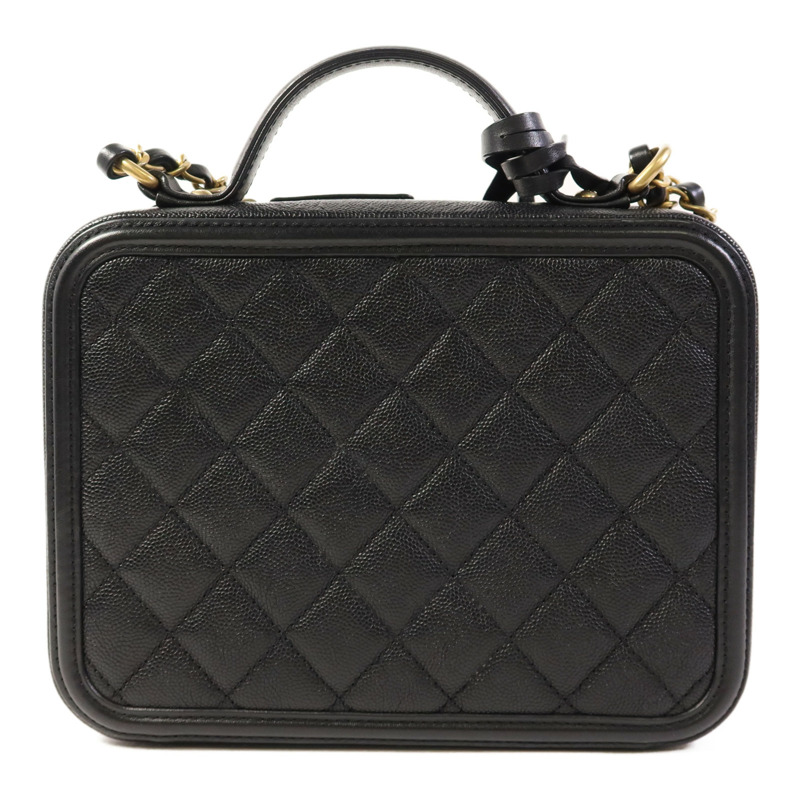 CHANEL 牛皮皮革Vanity Case金扣手挽肩背兩用袋-1