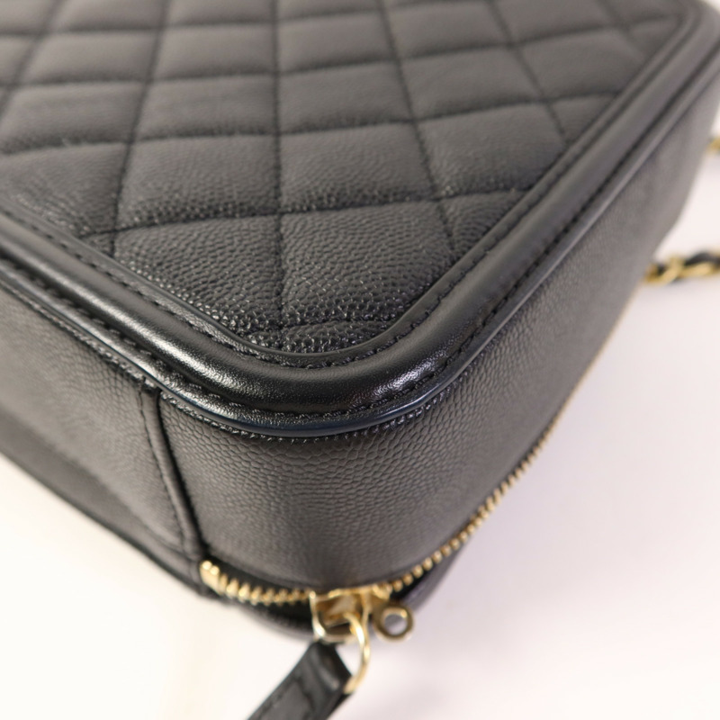 CHANEL 牛皮皮革Vanity Case金扣手挽肩背兩用袋-14