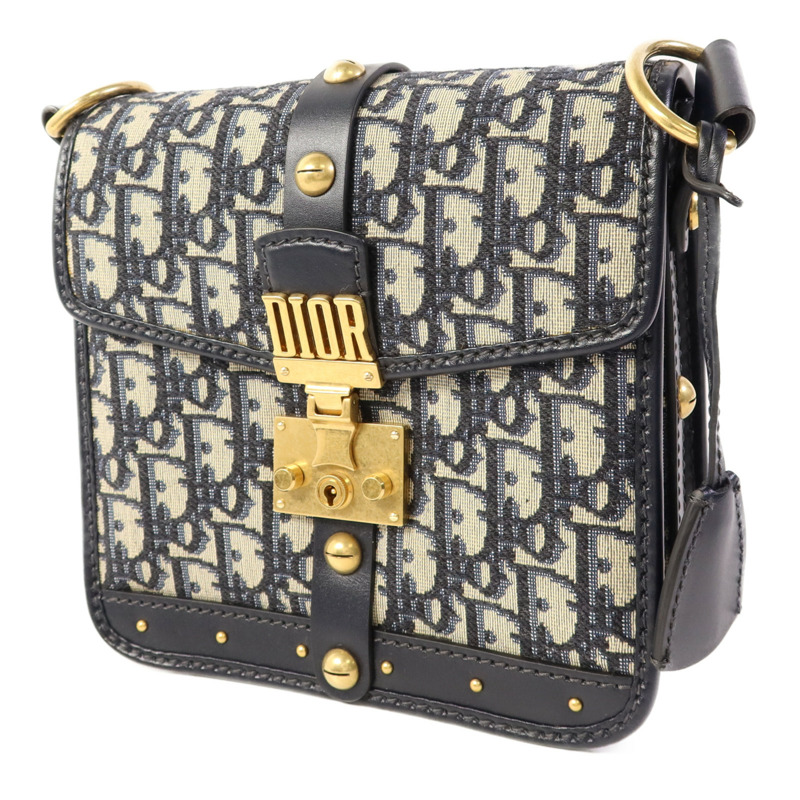 Dior 帆布Shoulder Bag金扣肩背袋-2