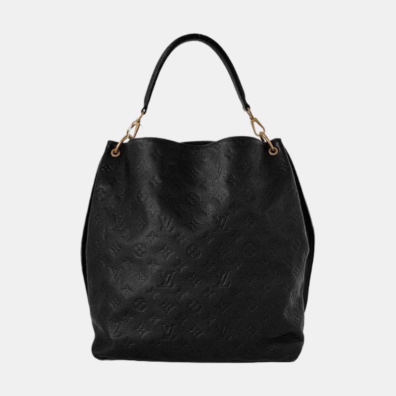 LOUIS VUITTON MÉTIS 黑色牛皮壓紋肩背包 手提包 金色五金 可拆卸肩帶-4