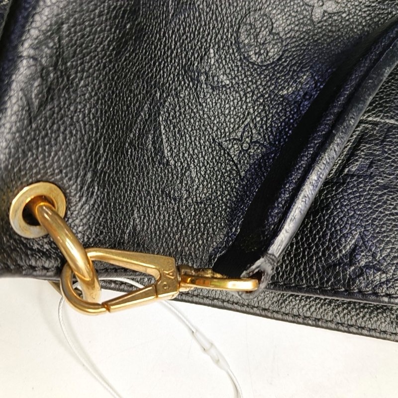 LOUIS VUITTON MÉTIS 黑色牛皮壓紋肩背包 手提包 金色五金 可拆卸肩帶-8
