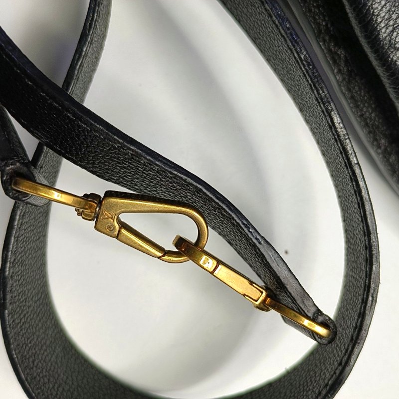 LOUIS VUITTON MÉTIS 黑色牛皮壓紋肩背包 手提包 金色五金 可拆卸肩帶-11