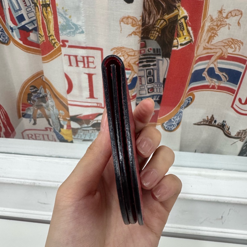 Celine 真皮紅色 零錢包 散紙包 首飾收納包-9