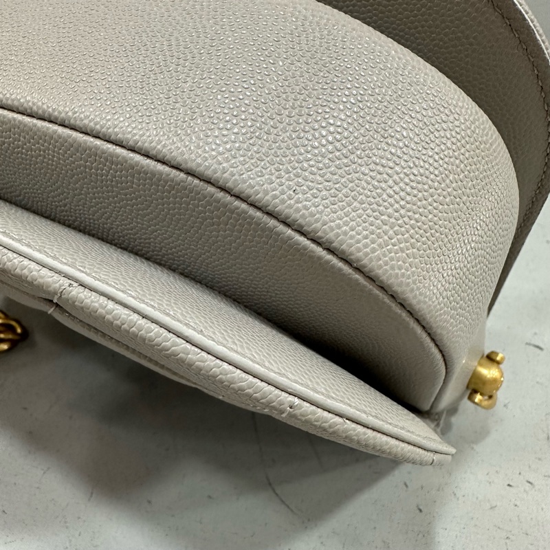 Chanel as2485 大象灰荔枝皮金釦馬鞍包 斜背包-6