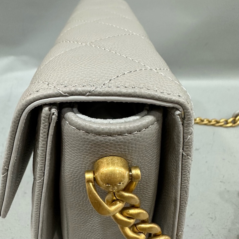 Chanel as2485 大象灰荔枝皮金釦馬鞍包 斜背包-14