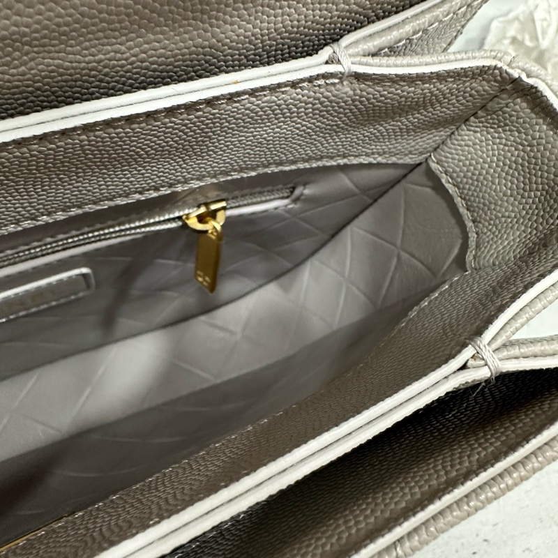 Chanel as2485 大象灰荔枝皮金釦馬鞍包 斜背包-24