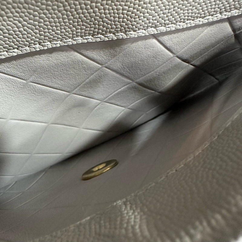 Chanel as2485 大象灰荔枝皮金釦馬鞍包 斜背包-25