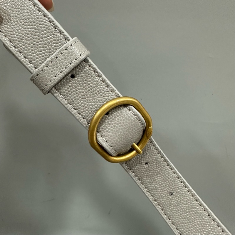 Chanel as2485 大象灰荔枝皮金釦馬鞍包 斜背包-32