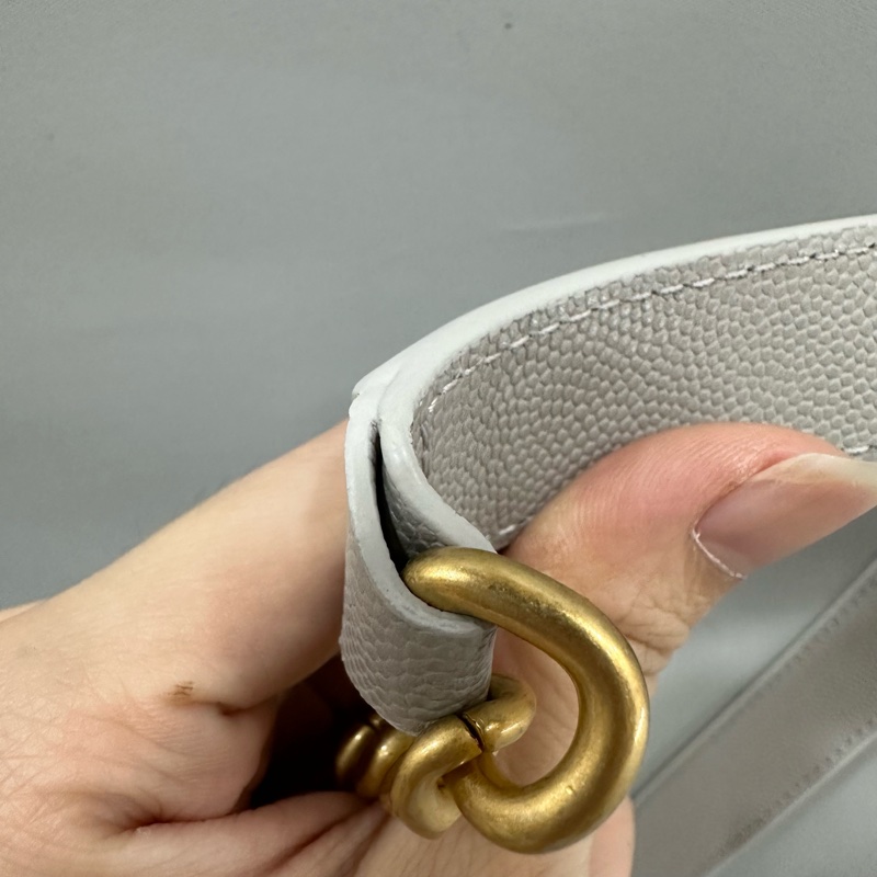 Chanel as2485 大象灰荔枝皮金釦馬鞍包 斜背包-36