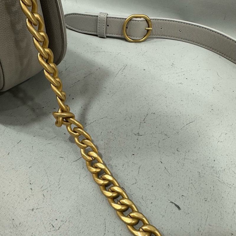 Chanel as2485 大象灰荔枝皮金釦馬鞍包 斜背包-37