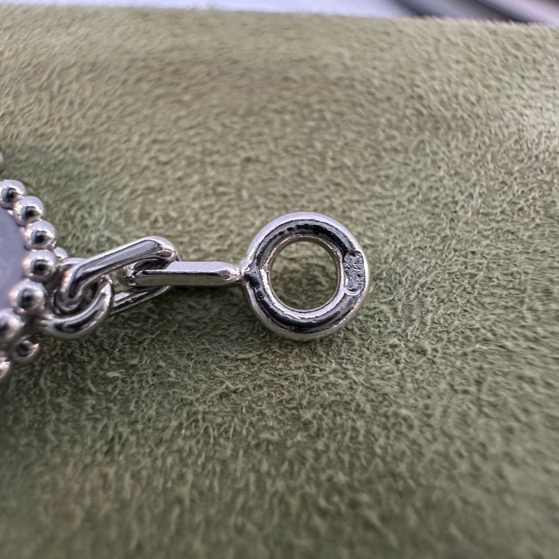 Vca 紫玉隨銀邊五花手鏈-7