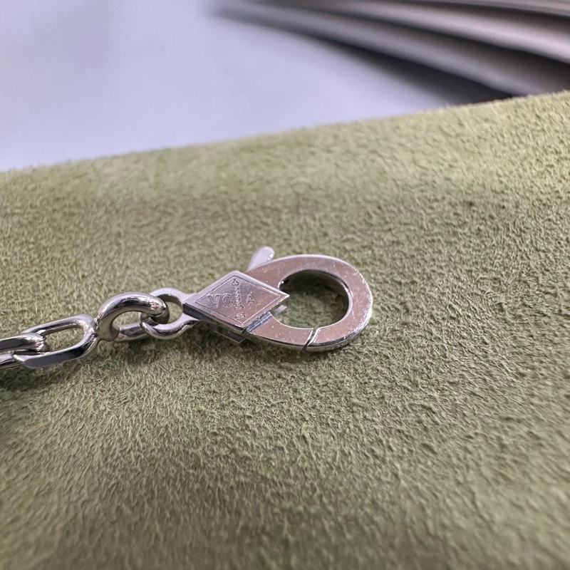 Vca 紫玉隨銀邊五花手鏈-9