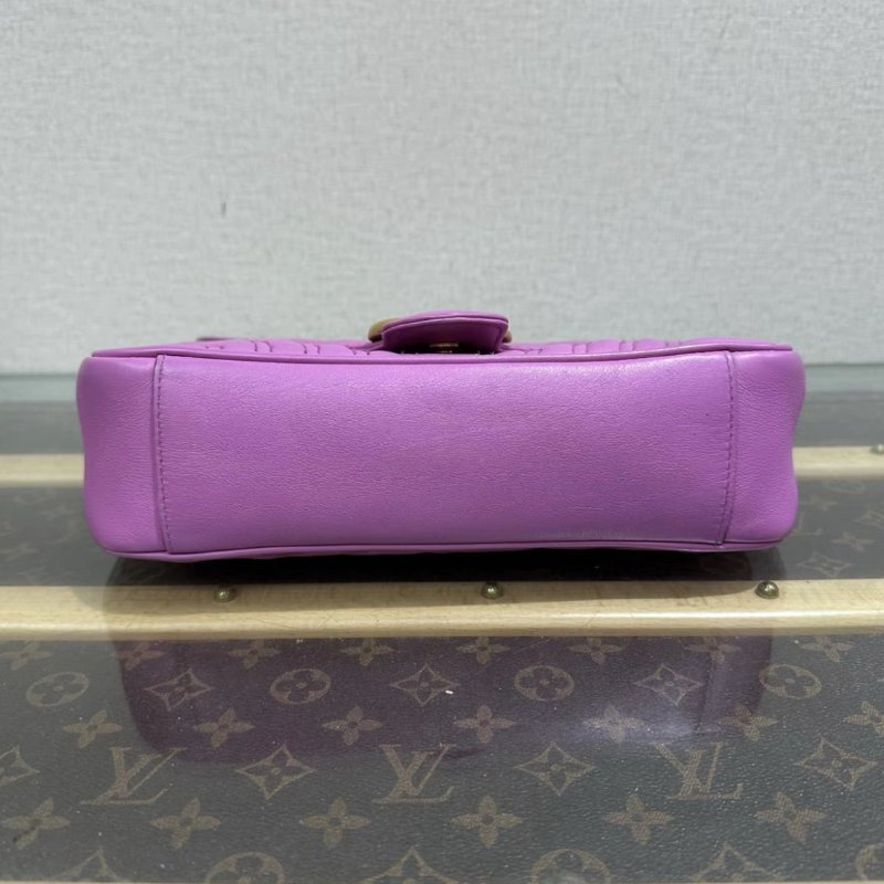 GUCCI Marmont紫金馬蒙26鍊條包 26*15*7 98新-2