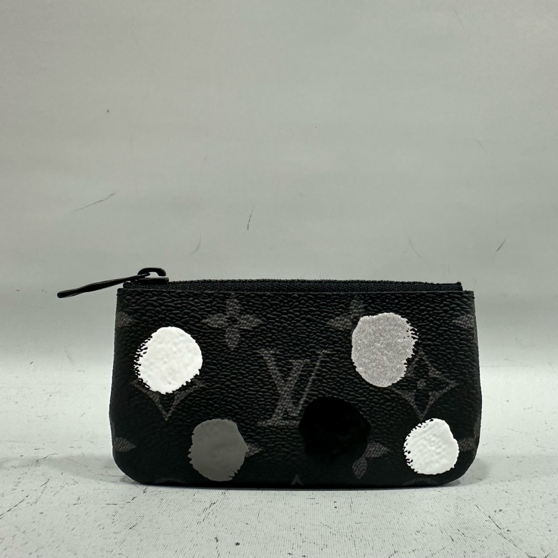 LV m81929 黑原花白灰點 草間彌生x零錢鑰匙包-1