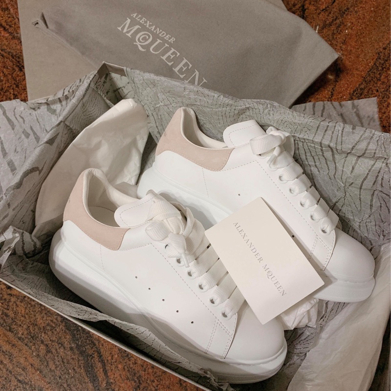 ALEXANDER MCQUEEN MCQ 麥昆 運動鞋 休閒鞋 厚底鞋 白色 粉尾-1