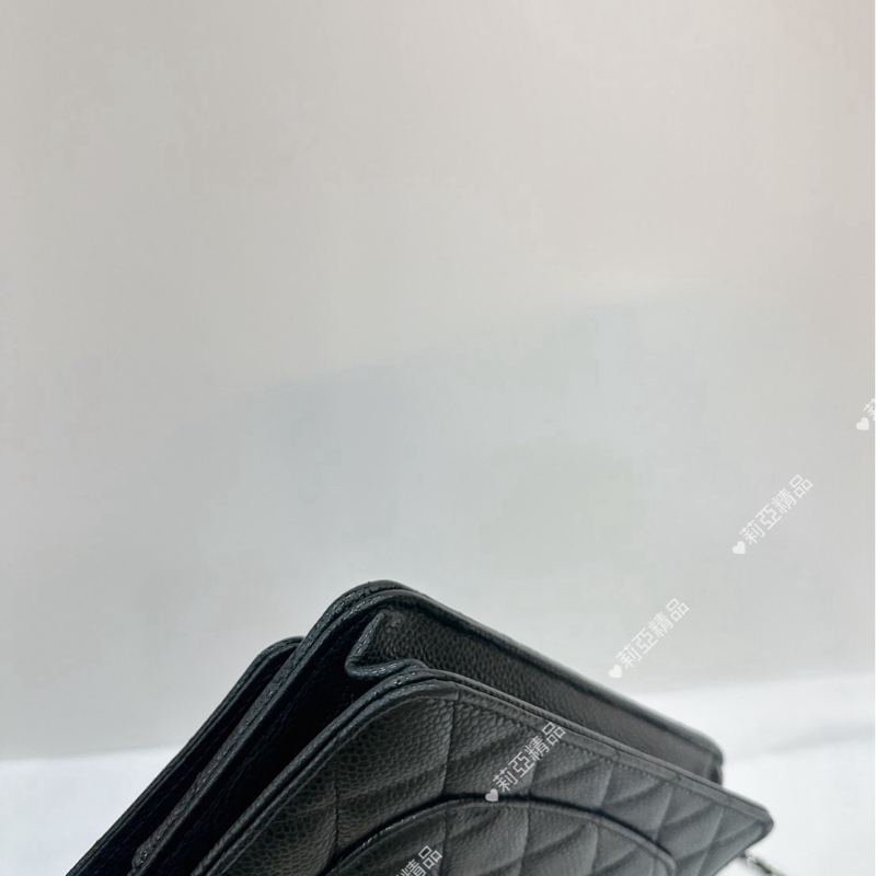 莉亞精品♡Chanel AP0250 黑銀 woc 全新閒置品-10