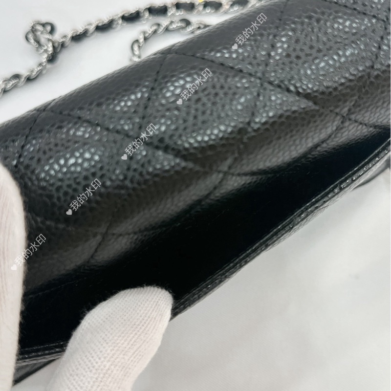 莉亞精品♡Chanel AP0250 黑銀 woc 全新閒置品-17