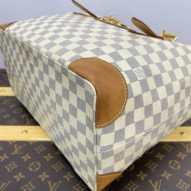 LV 白棋盤托特肩背包 34*28*17 98新配件塵袋-2