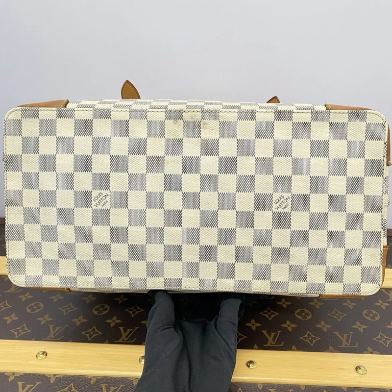 LV 白棋盤托特肩背包 34*28*17 98新配件塵袋-3