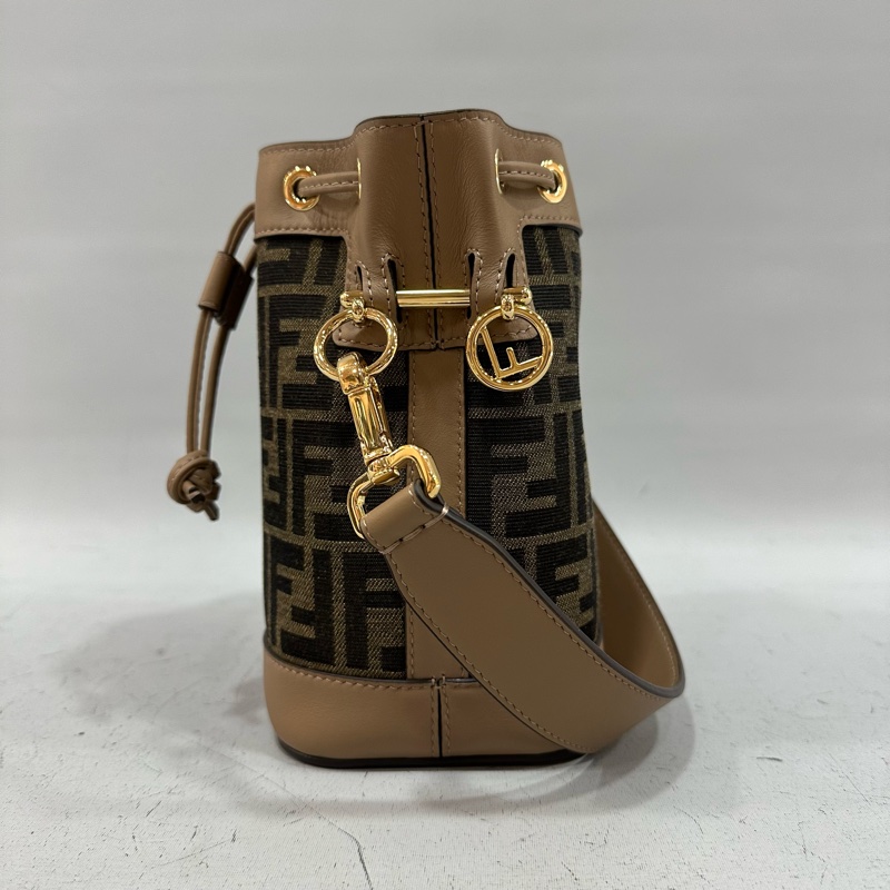 FENDI 8BS093老花金釦MON TRESOR MINI NOE 兩用包-2