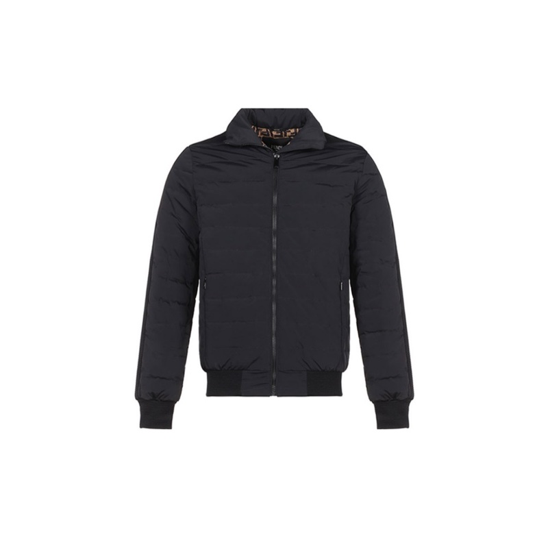 FENDI 鵝絨高領羽絨服滑雪夾克 男款 黑色 50碼-0