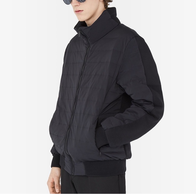 FENDI 鵝絨高領羽絨服滑雪夾克 男款 黑色 50碼-2