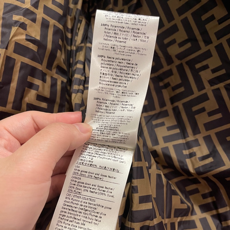 FENDI 鵝絨高領羽絨服滑雪夾克 男款 黑色 50碼-3