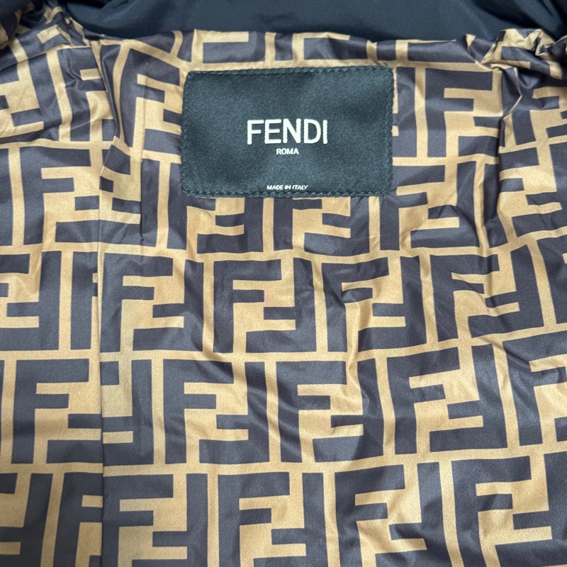 FENDI 鵝絨高領羽絨服滑雪夾克 男款 黑色 50碼-6